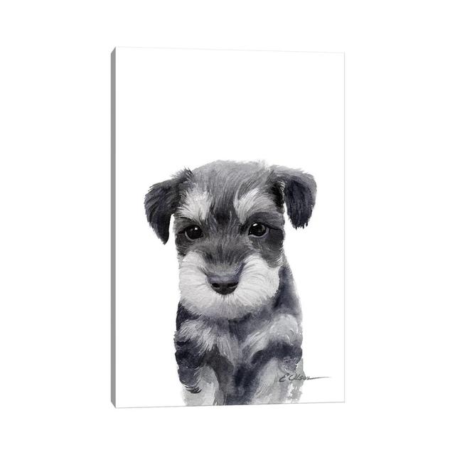 Miniature Schnauzer Puppy - Wrapped Canvas Painting Ophelia & Co. Size: 66.04cm H x 45.72cm W on Productcaster.