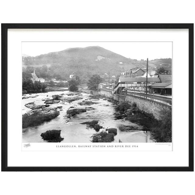 Llangollen, Railway Station And River Dee 1914 by Francis Frith - Single Picture Frame Print The Francis Frith Collection Size: 40cm H x 50cm W x 2.3c on Productcaster.