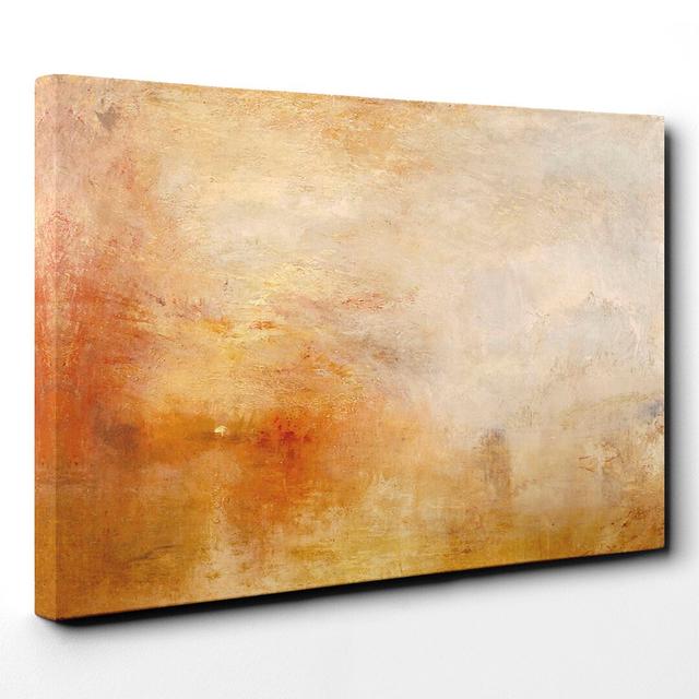 Sun Setting over a Lake' by J.M.W. Turner Painting Print on Canvas House of Hampton Size: 70cm H x 100cm W on Productcaster.