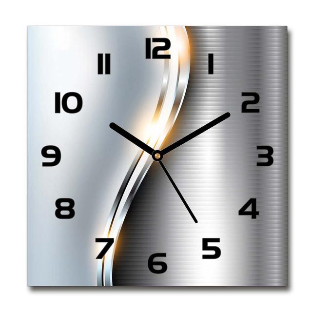 Metal Abstraction Silent Wall Clock East Urban Home Colour: Black/Grey on Productcaster.