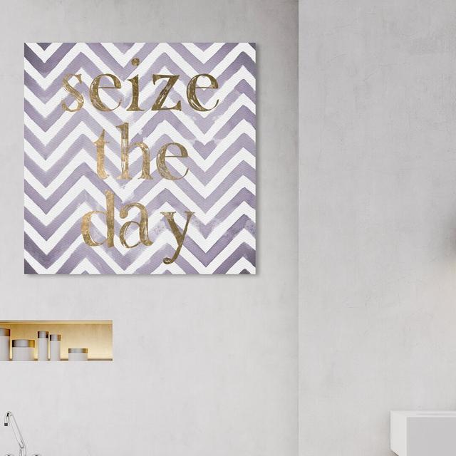 Seize The Day Violet - Wrapped Canvas Print East Urban Home Size: 76.2 cm H x 76.2 cm W x 3.8 cm D on Productcaster.