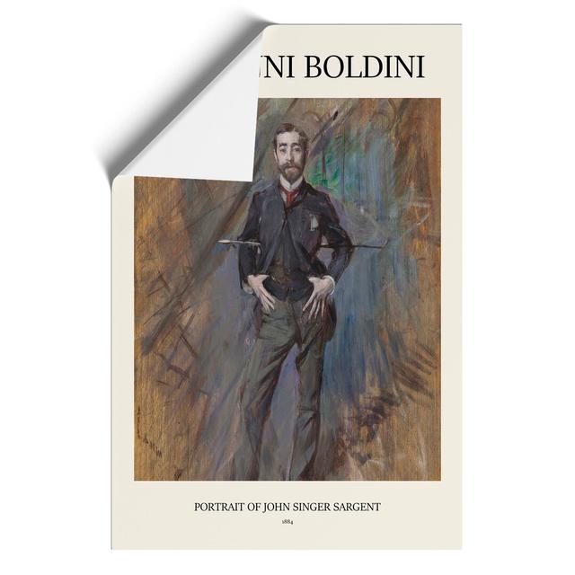 Portrait Of John Singer Sargent by Giovanni Boldini - No Frame Print East Urban Home Size: 42cm H x 30cm W x 0.1cm D on Productcaster.