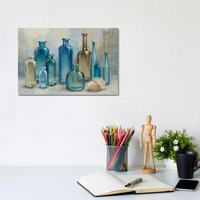 Glass Bottles by Michael Marcon - Wrapped Canvas Print ClassicLiving Size: 20.32cm H x 30.48cm W x 1.91cm D on Productcaster.