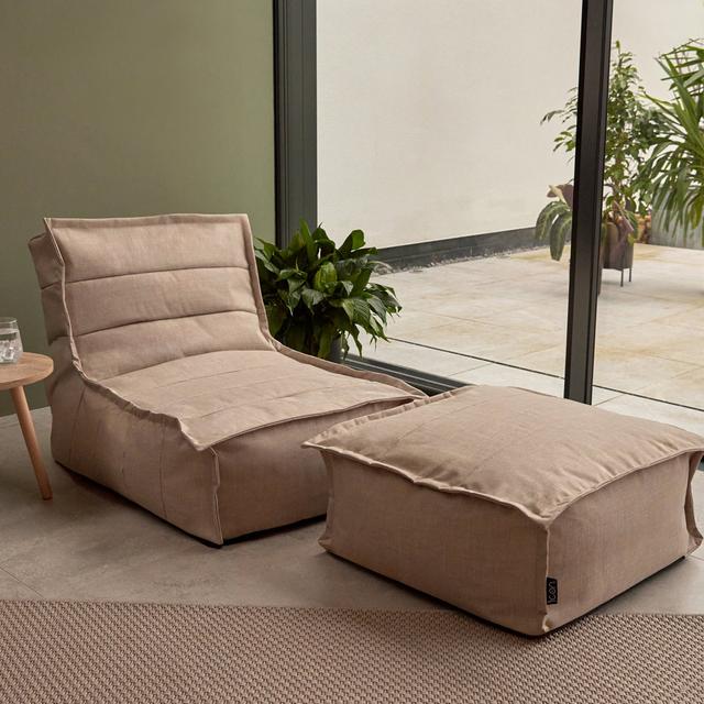 Icon Indoor Outdoor Bean Bag Set Isabelle & Max Upholstery Colour: Beige on Productcaster.