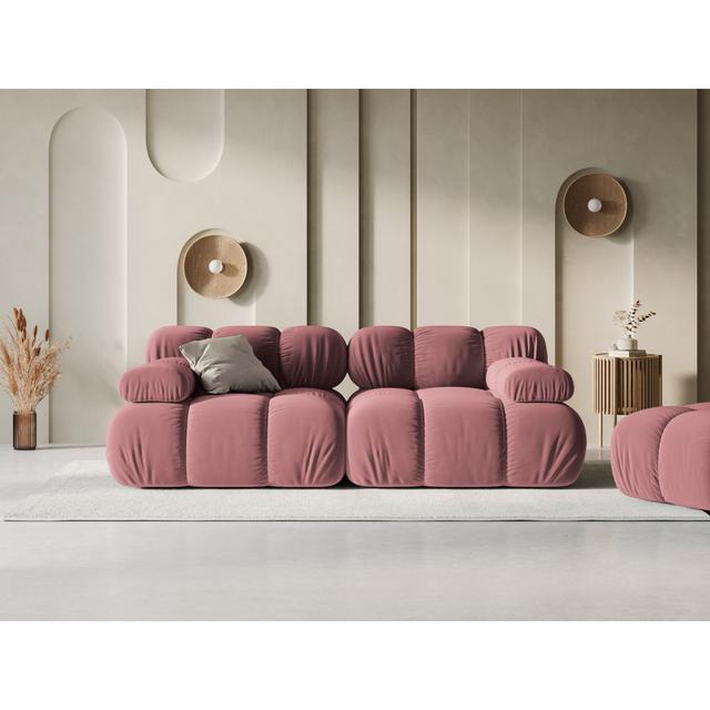 Sofa Anease Canora Grey Stoff: Rosafarben, 100 % Polyester on Productcaster.