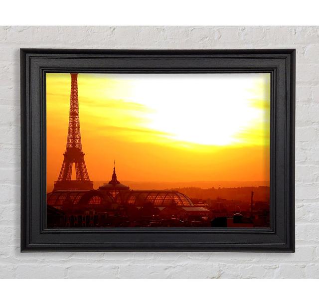 Eiffel Tower At Sunset Framed Print 17 Stories Size: 59.7cm H x 84.1cm W on Productcaster.