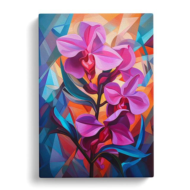 Orchid Flower Cubism - Art Prints 17 Stories Size: 60cm H x 40cm W x 3cm D on Productcaster.