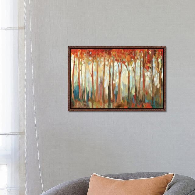 Marble Forest I by Allison Pearce - Painting on Canvas Alpen Home Format: Classic Brown Wood Framed Canvas, Size: 45.72cm H x 66.04cm W x 3.81cm D on Productcaster.