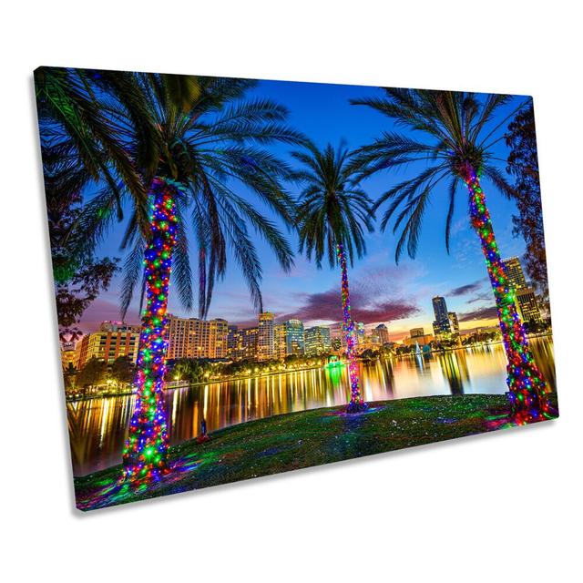 Orlando Florida Skyline CANVAS WALL ART Picture Print Bay Isle Home Size: 50.8cm H x 76.2cm W x 2cm D on Productcaster.