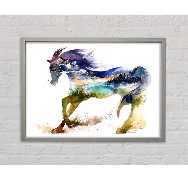 Horse Dreams Framed Print Gracie Oaks Size: 100cm H x 141.4cm W on Productcaster.