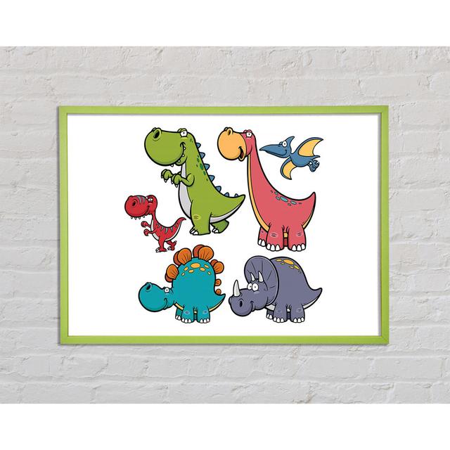 Dinosaur Tribe 1 - Single Picture Frame Art Prints Zoomie Kids Size: 59.7cm H x 84.1cm W x 2cm D on Productcaster.