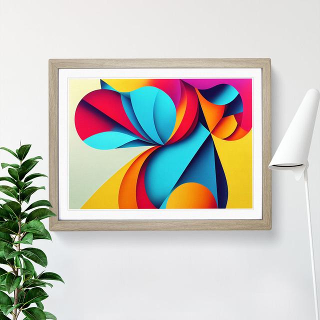 Luscious Abstract - Single Picture Frame Print Metro Lane Size: 46cm H x 64cm W x 2cm D, Frame Colour: Oak on Productcaster.