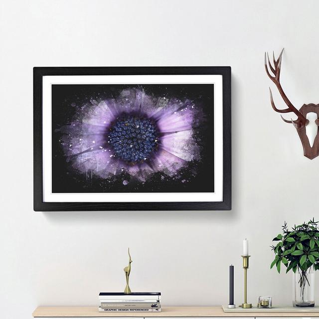 The Eye of a Purple Flower - Picture Frame Graphic Art Print East Urban Home Frame Option: Black Framed, Size: 62cm H x 87cm W x 2cm D on Productcaster.