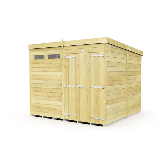 8ft x 8ft Pent Security Shed - Double Door Total Sheds on Productcaster.