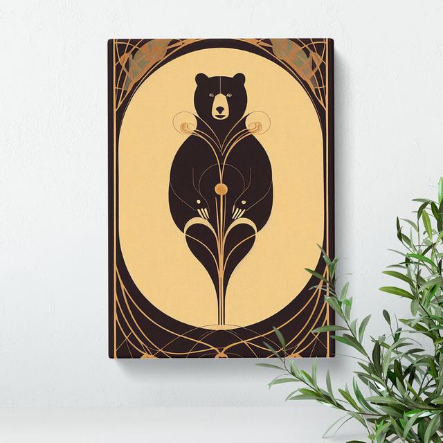 Art Deco Bear No.1 - Wrapped Canvas Graphic Art Alpen Home Size: 60cm H x 40cm W x 3cm D on Productcaster.