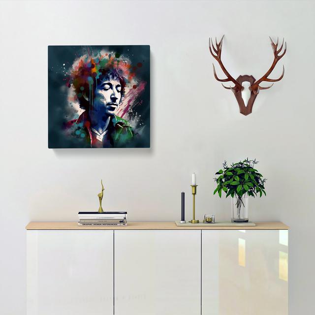 Bob Dylan Digital - No Frame Print Marlow Home Co. Size: 35cm H x 35cm W x 3cm D on Productcaster.