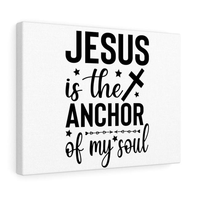 Anchor of My Soul - Wrapped Canvas Typography Blue Elephant Size: 46cm H x 61cm W on Productcaster.