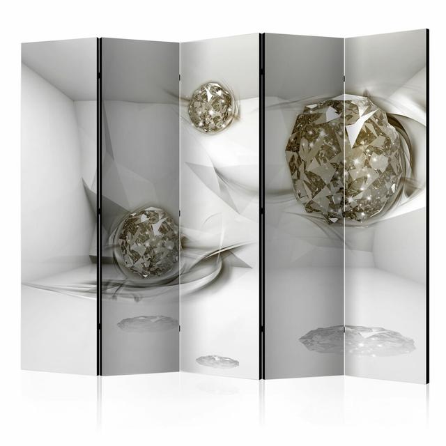 Arabella Abstract Diamonds Room Divider Happy Larry Number of Panels: 5 on Productcaster.