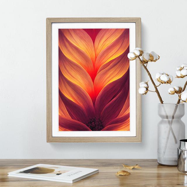 A Sweet Flower - Single Picture Frame Painting ClassicLiving Size: 46cm H x 34cm W x 2cm D, Frame Colour: Oak Framed on Productcaster.