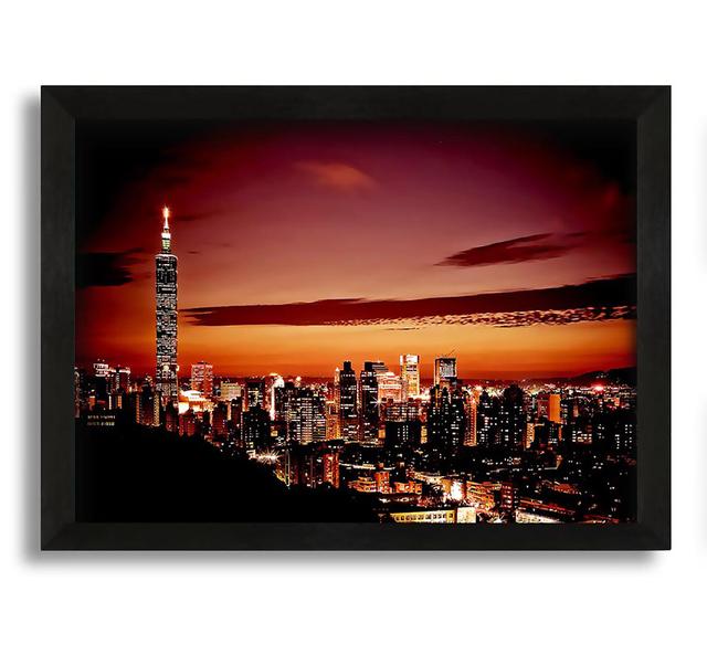 Radio Tower Beacon City - Picture Frame Photograph on Canvas Ebern Designs Size: 21cm H x 30cm W x 10cm D on Productcaster.