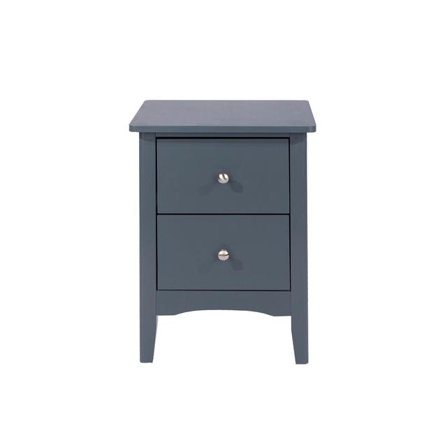 Uma 2 Drawer Bedside Table Lark Manor Colour: Dark Blue on Productcaster.