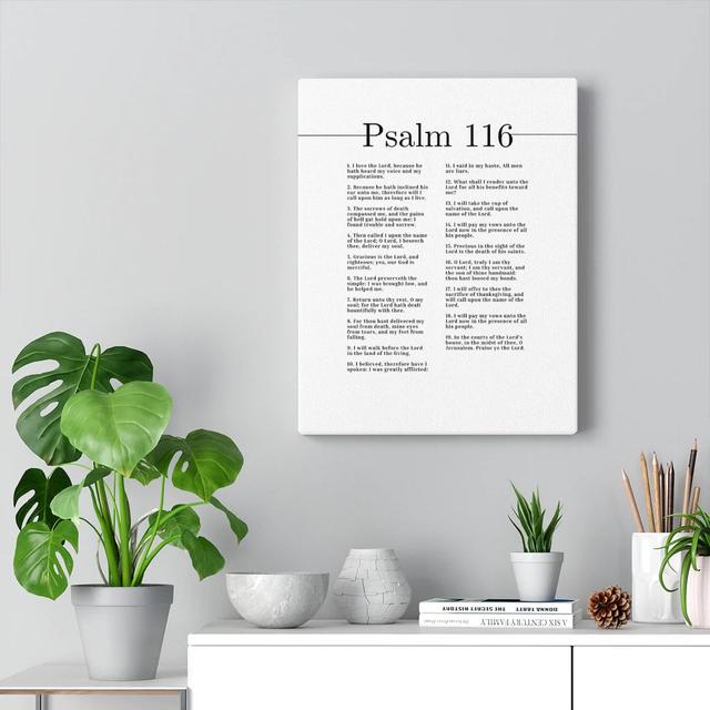 Walk Before The Lord Psalm 116 - Wrapped Canvas Print Blue Elephant Size: 36cm H x 28cm W on Productcaster.