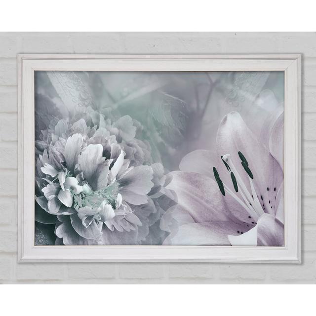 Flower Montage - Single Picture Frame Art Prints Ophelia & Co. Size: 42cm H x 59.7cm W x 8cm D, Format: Silver Black Framed Paper on Productcaster.