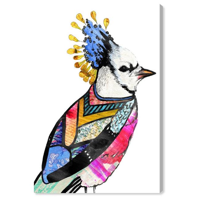 'Expensive Bird Blanc' Graphic Art on Canvas East Urban Home Size: 76.2cm H x 50.8cm W on Productcaster.