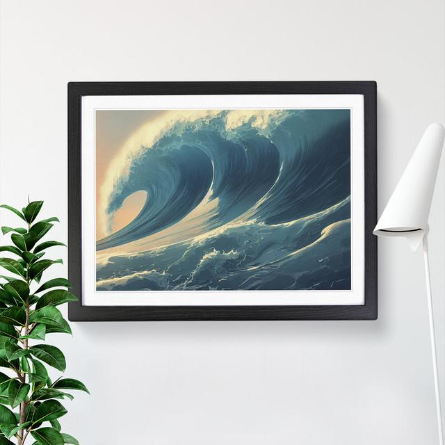 Appealing Ocean Wave House of Hampton Format: Black, Size: 46cm H x 64cm W on Productcaster.