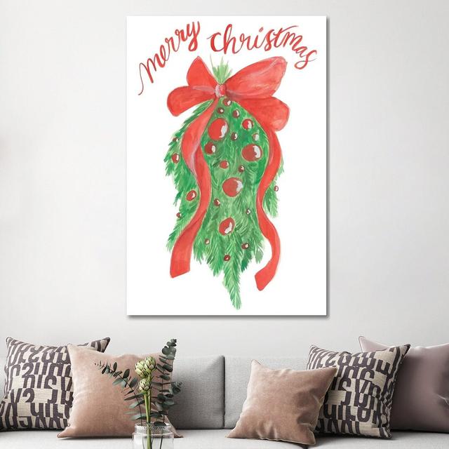 Christmas Whimsy IV by Jessica Mingo - Wrapped Canvas Painting The Seasonal Aisle Size: 152.4cm H x 101.6cm W x 3.81cm D on Productcaster.