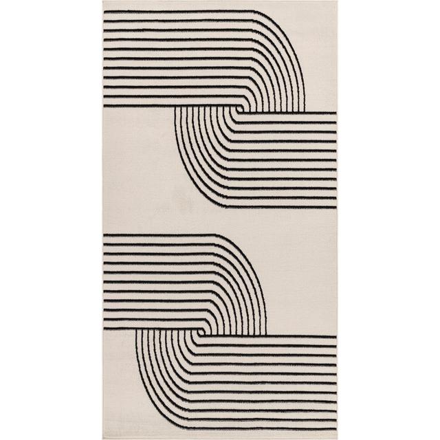 Skandi Boho Runner Rug White/Black 17 Stories Rug Size: Runner 80 x 220cm on Productcaster.