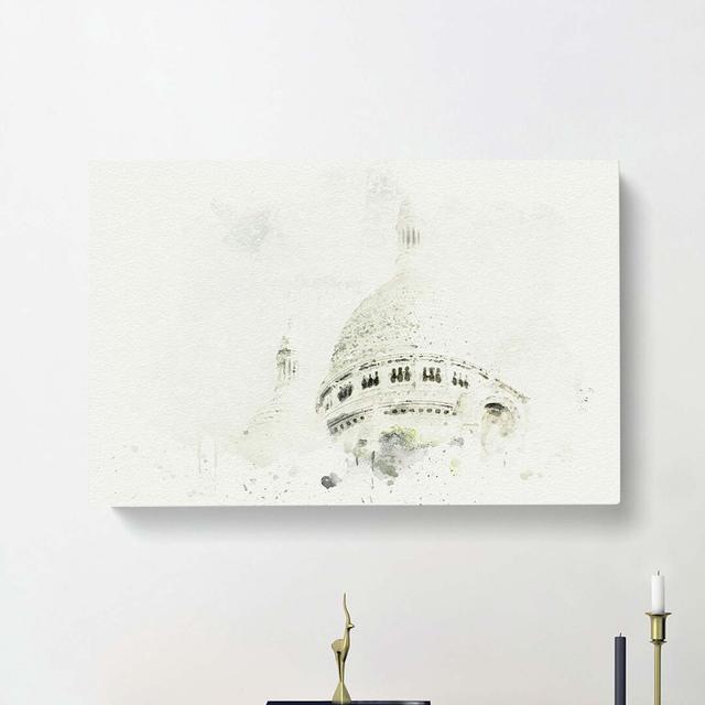 Montmartre Paris in France in Abstract - Wrapped Canvas Painting Print East Urban Home Size: 40cm H x 60cm W x 3cm D on Productcaster.