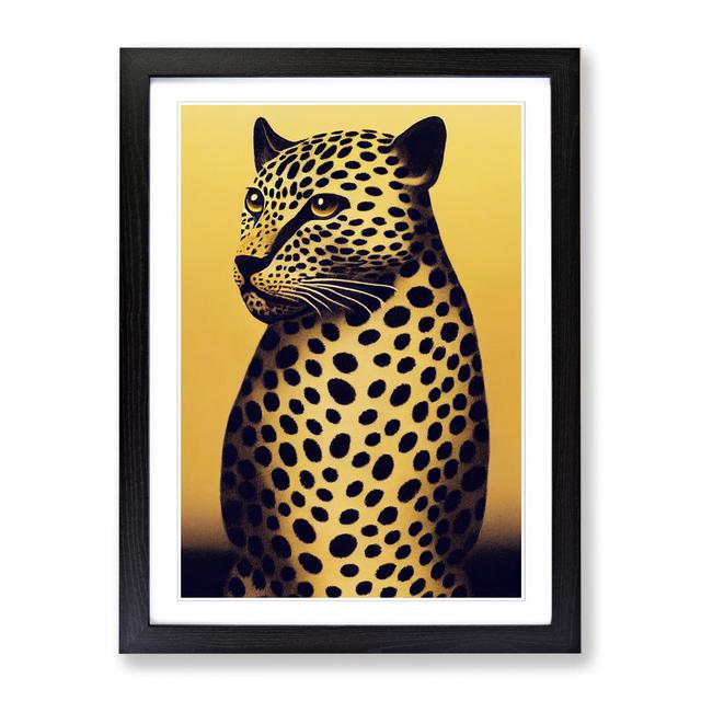 Lenneke Leopard Modern Art Vol.2 - Single Picture Frame Graphic Art Latitude Vive Frame Option: Walnut, Size: 34cm H x 25cm W x 1.99cm D on Productcaster.