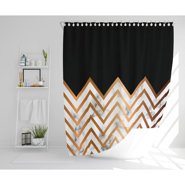 Knute Polyester Shower Curtain Canora Grey Size: 168cm H x 168 W on Productcaster.