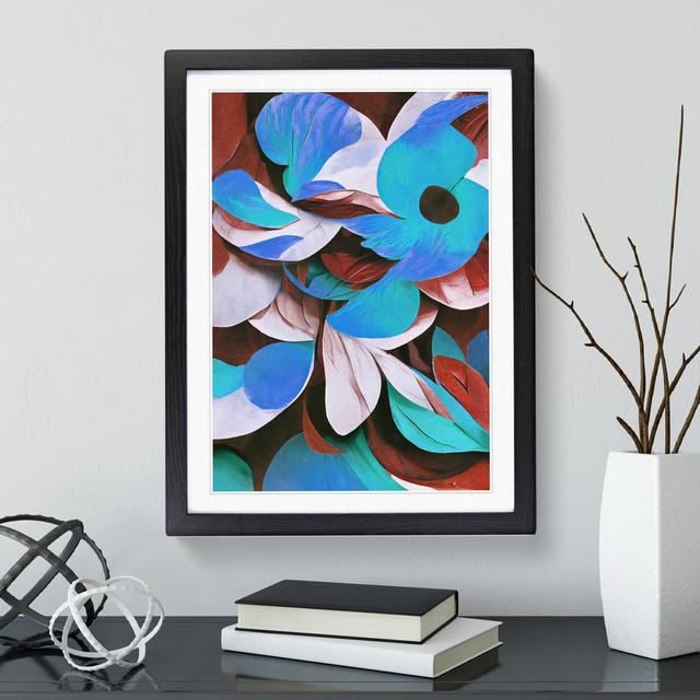 Flowers Abstract Art No.2 - Single Picture Frame Print Marlow Home Co. Frame Colour: Black, Size: 46cm H x 34cm W on Productcaster.