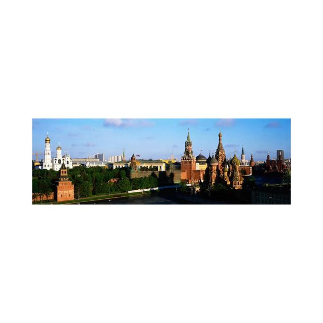 High-Angle View Of Red Square, Moscow, Russian Federation by Panoramic Images - Wrapped Canvas Panoramic Print Latitude Run Size: 30.48cm H x 91.44cm on Productcaster.