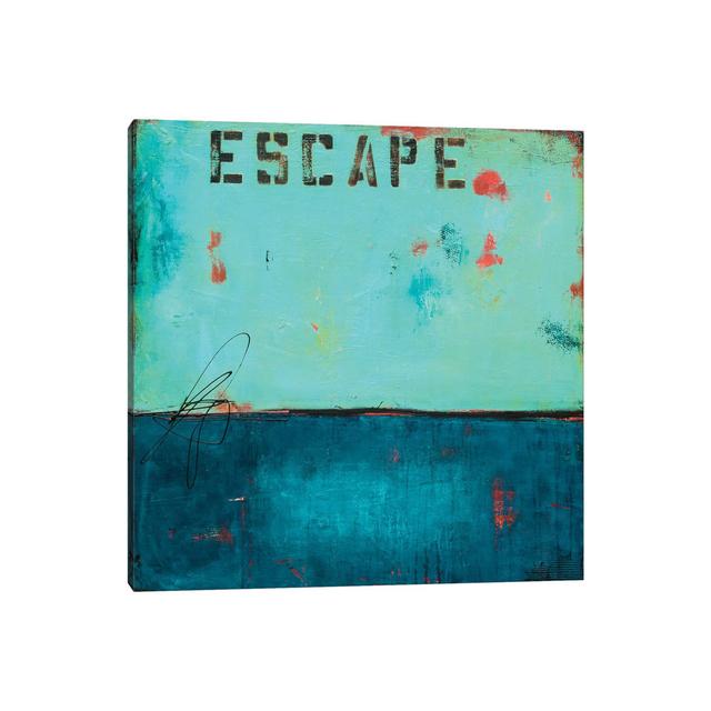 Escape by Erin Ashley - Wrapped Canvas Print Happy Larry Size: 93.98cm H x 93.98cm W x 3.81cm D on Productcaster.