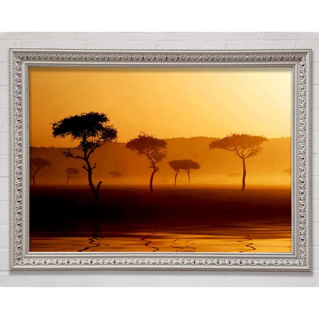 Misty Sunrise Lake - Single Picture Frame Art Prints Bright Star Size: 21cm H x 29.7cm W x 3cm D on Productcaster.