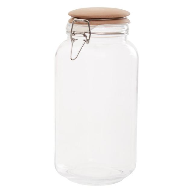 Glass Jar Brambly Cottage Colour: Clear/Brown, Size: 27cm H x 11cm W x 11cm D on Productcaster.