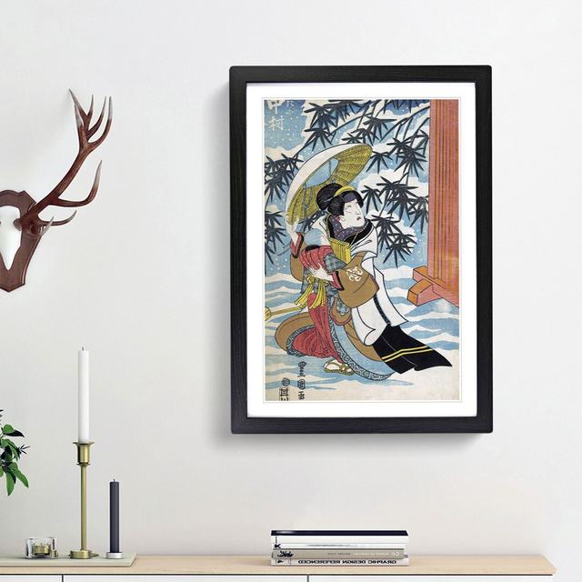 Caught in the Snow by Utagawa Kunisada - Picture Frame Graphic Art Print East Urban Home Frame Option: Black Framed, Size: 65cm H x 48cm W x 2cm D on Productcaster.