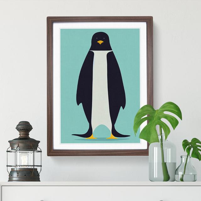 Penguin Abstract No.7 - Single Picture Frame Print Marlow Home Co. Size: 64cm H x 46cm W x 2cm D, Frame Colour: Walnut Framed on Productcaster.