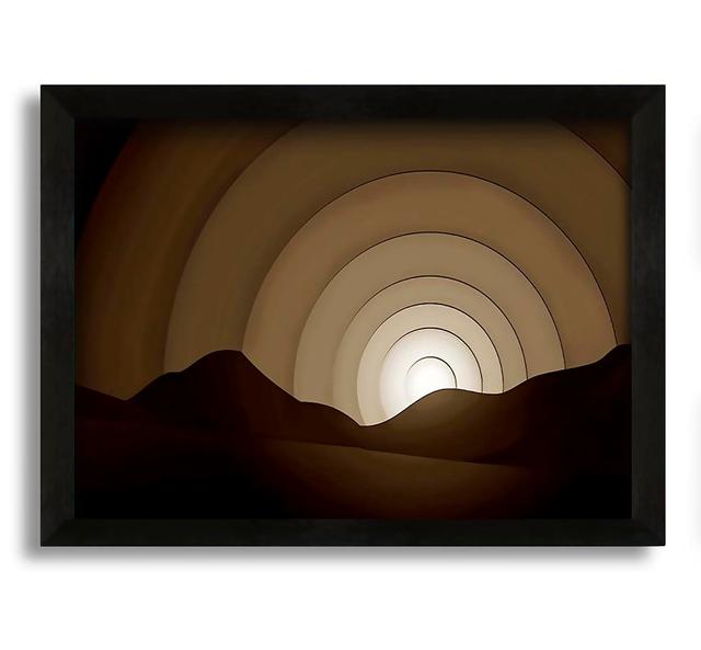 Chocolate Rainbow Horizon Framed Print Ivy Bronx Size: 21cm H x 30cm W x 10cm D on Productcaster.