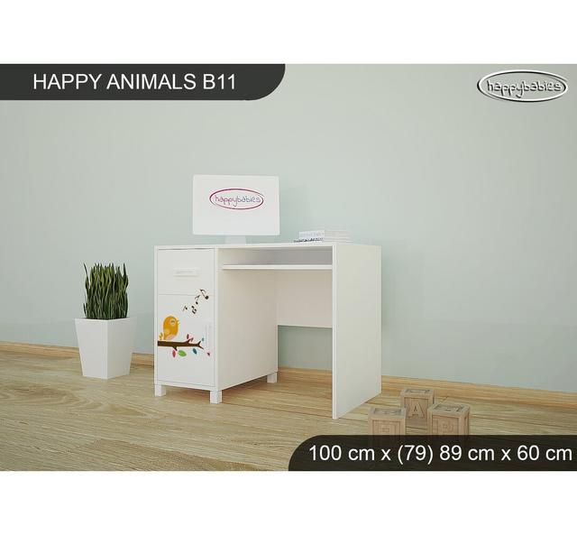 100cm Writing Desk Happy Babies Base Colour: White on Productcaster.