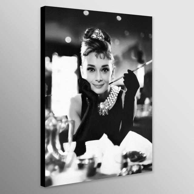 Audrey Hepburn - Breakfast At Tiffany's - Restaurant - Wrapped Canvas Art Prints Fairmont Park Size: 117cm H x 81cm W on Productcaster.