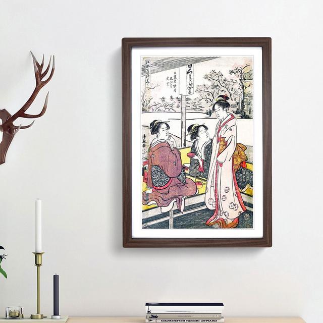 Nippori Keinai Ebisu-Daikoku by Torii Kiyonaga - Picture Frame Painting Print East Urban Home Size: 36cm H x 27cm W x 2cm D, Frame Option: Walnut Fram on Productcaster.