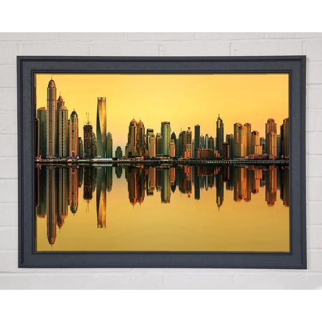 Golden Reflections Framed Print Brayden Studio Size: 29.7cm H x 42cm W x 1.5cm D, Format: Grey Framed Paper on Productcaster.