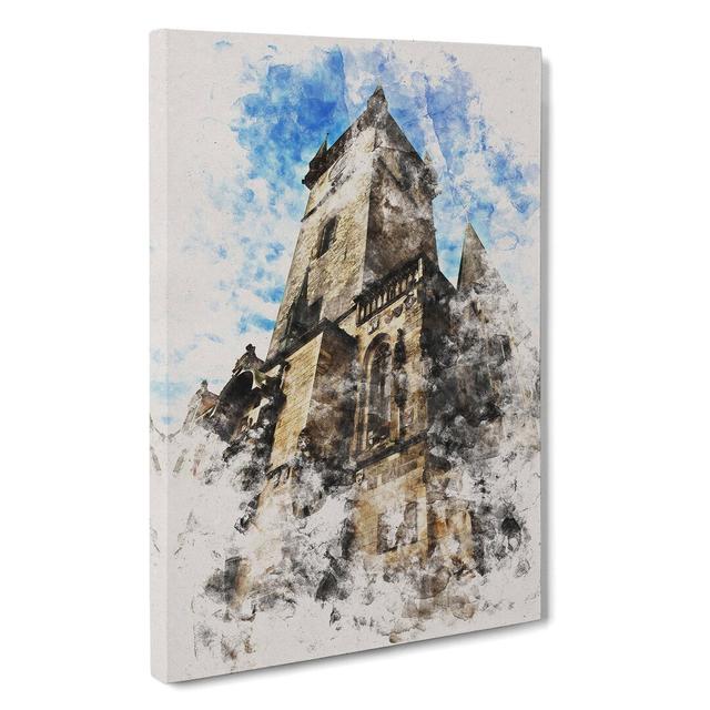 Old Town Hall in Prague - Wrapped Canvas Graphic Art East Urban Home Size: 91cm H x 60cm W x 3cm D on Productcaster.