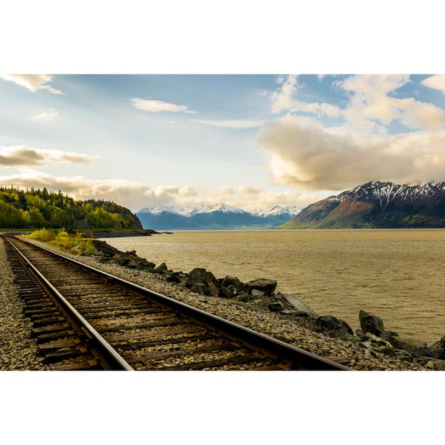 Railroad Track by A&J Fotos - No Frame Art Prints on Canvas Alpen Home Size: 51cm H x 76cm W on Productcaster.