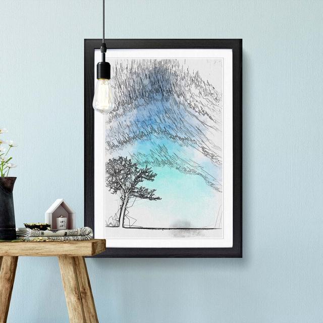 Tree at Dusk in Slovakia in Abstract - Picture Frame Graphic Art Print East Urban Home Size: 60cm H x 40cm W x 2cm D, Frame Option: Black on Productcaster.