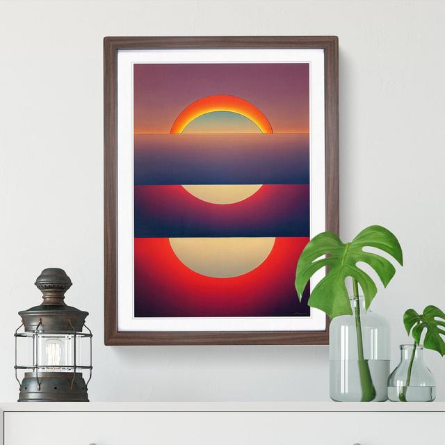 Righteous Sunset - Picture Frame Graphic Art Metro Lane Size: 34cm H x 25cm W x 2cm D, Frame Colour: Walnut on Productcaster.